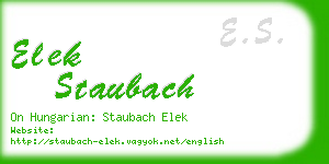 elek staubach business card